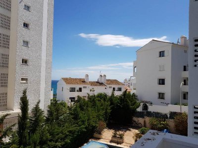 Студия c балконом около пляжа в Бенальмадене